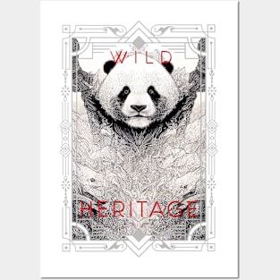 Panda Animal Wild Nature Illustration Line Epic Illustration Line Art Posters and Art